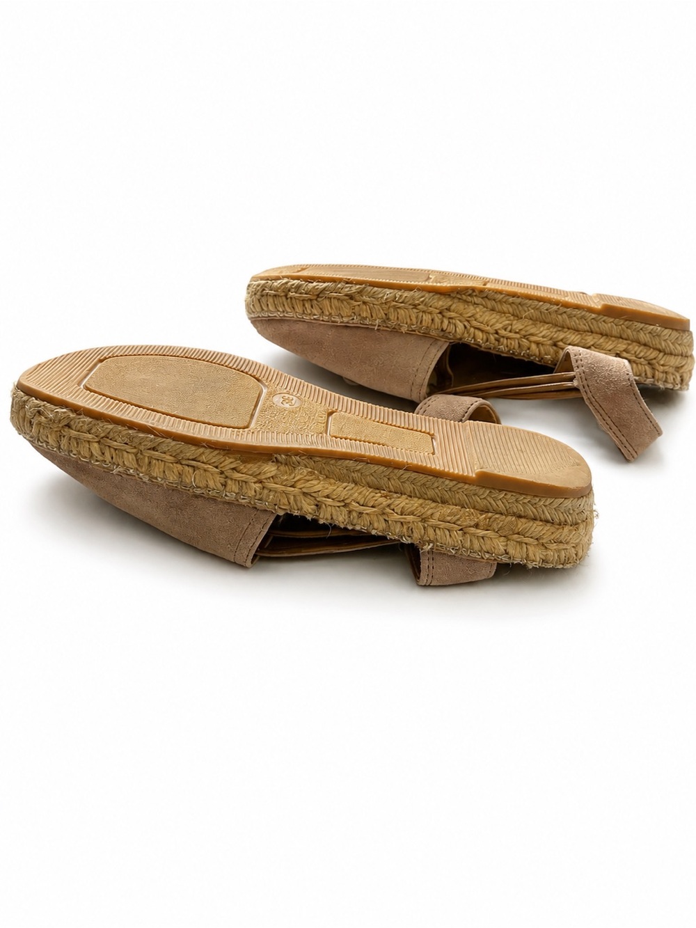 Toni Pons Taupe Suede Espadrille Sandals Size 38 (US 7-7.5) Made in Spain - Picture 7 of 8